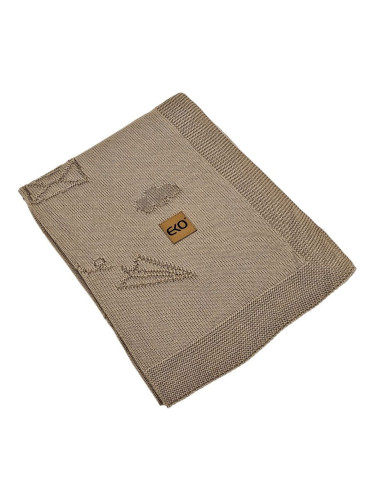 Bambus-Strickdecke LETTERS BROWN