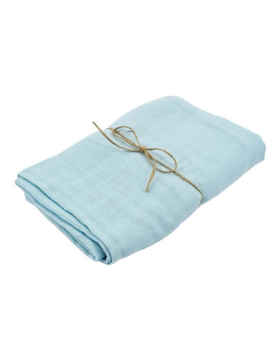 Lange en mousseline léger – Respirant et Doux pour Peau Sensible 120 x 120 cm 1pièces LIGHT BLUE