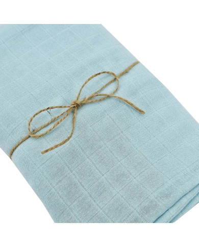 Lightweight Muslin Swaddle – Breathable & Soft for Sensitive Skin 120 x 120 cm 1pcs. LIGHT BLUE