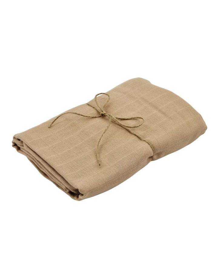 Lange en mousseline léger – Respirant et Doux pour Peau Sensible 120 x 120 cm 1pièces CARAMEL
