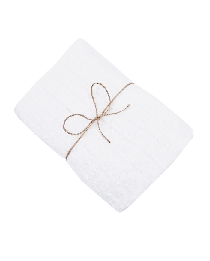 Lange en mousseline léger – Respirant et Doux pour Peau Sensible 120 x 120 cm 1pièces WHITE