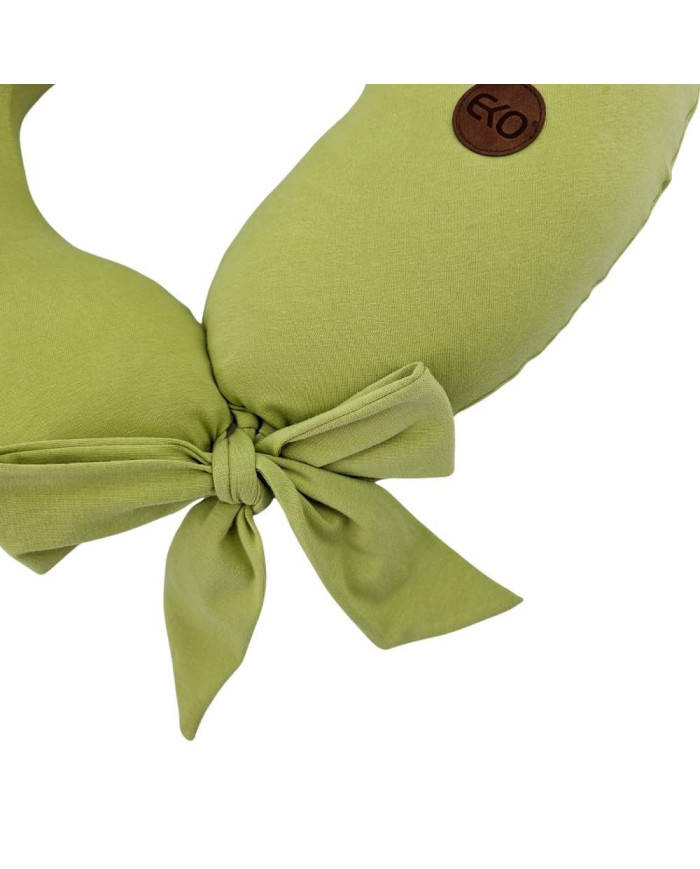 Подушка-рогалик для кормления из джерси – Мягкая и Эластичная GREEN