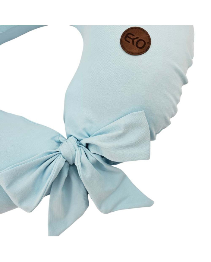 Подушка-рогалик для кормления из джерси – Мягкая и Эластичная LIGHT BLUE