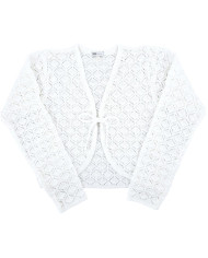 Bolerko komunijne dziewczęce ażurowe, białe, eleganckie