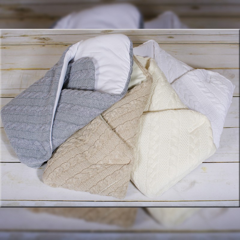 Adīts zīdaiņu konvertiņš – Pīnītes WHITE Adīts zīdaiņu konvertiņš – Pīnītes WHITE