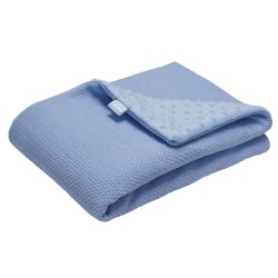 Minky and jersey blanket BLUE