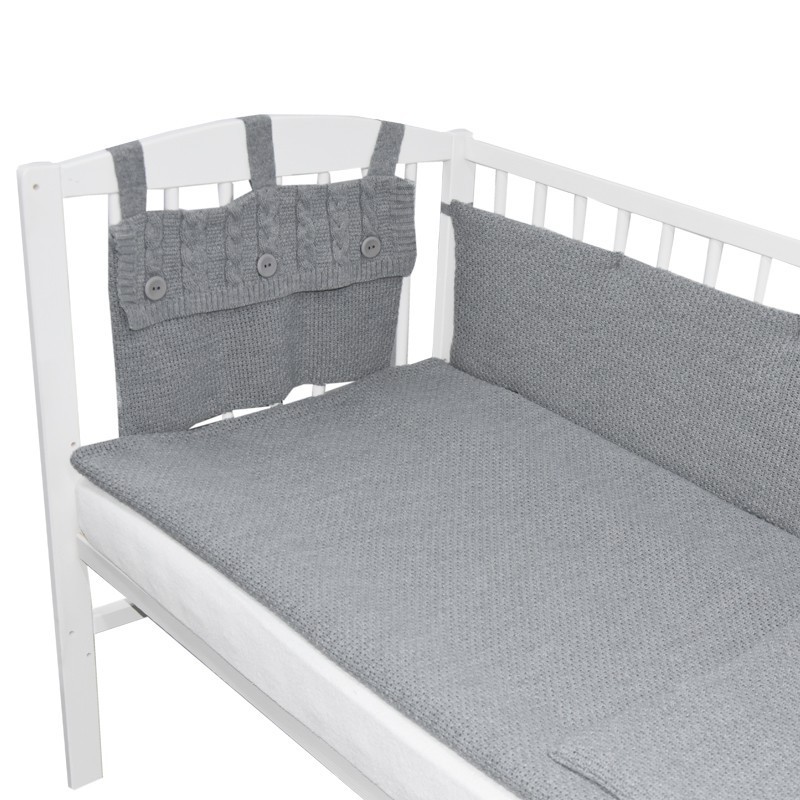 Strickset fürs Bettchen - "REISMUSTER" 02 GREY