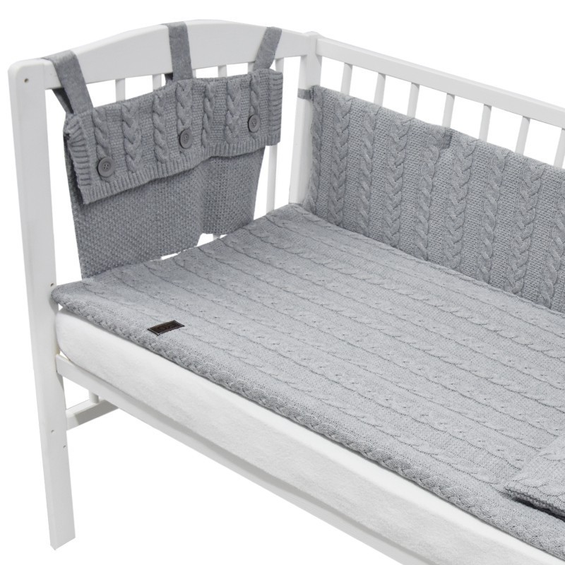 Sada do postieľky z pleteniny – KLASY GREY Sada do postieľky z pleteniny – KLASY GREY