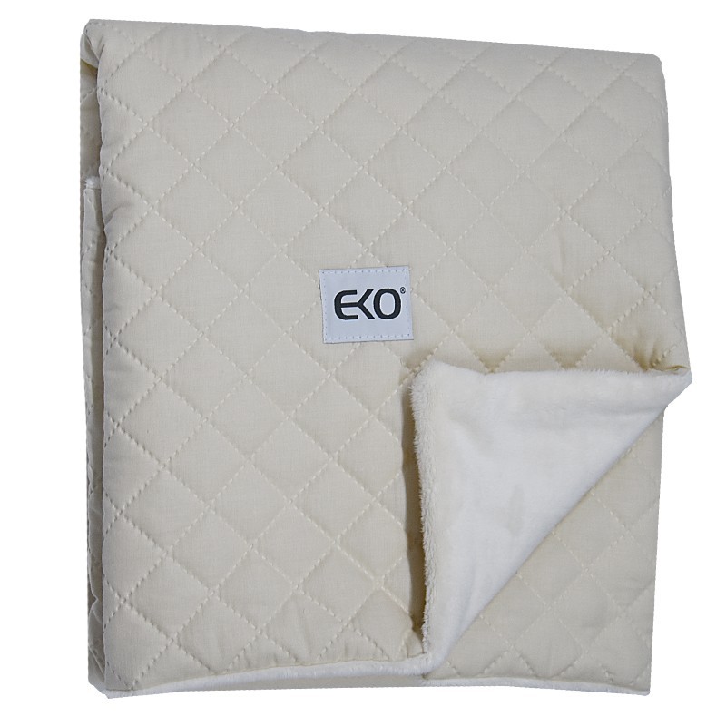 Knitted blanket  with fur fabric lining